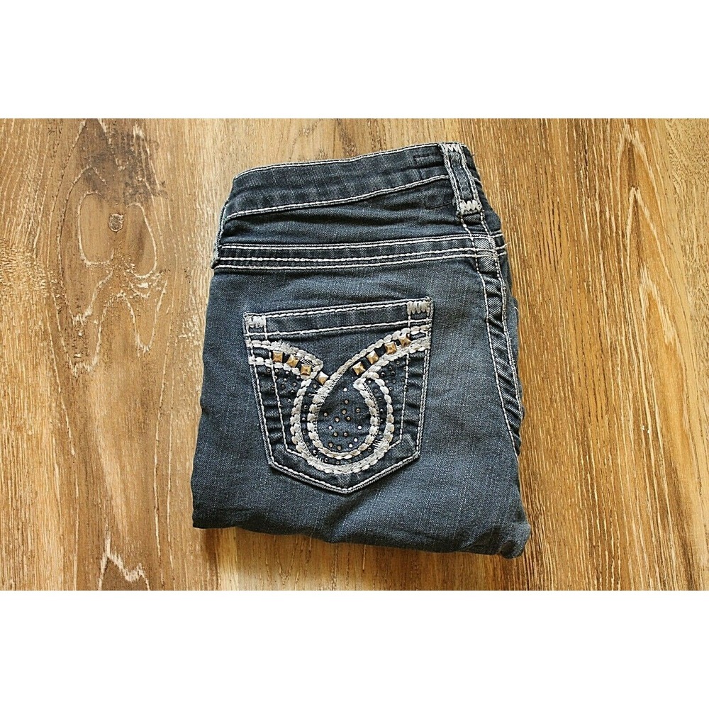 Big Star Dark Indigo Boot Cut Jeans with Embellished Back Pocket